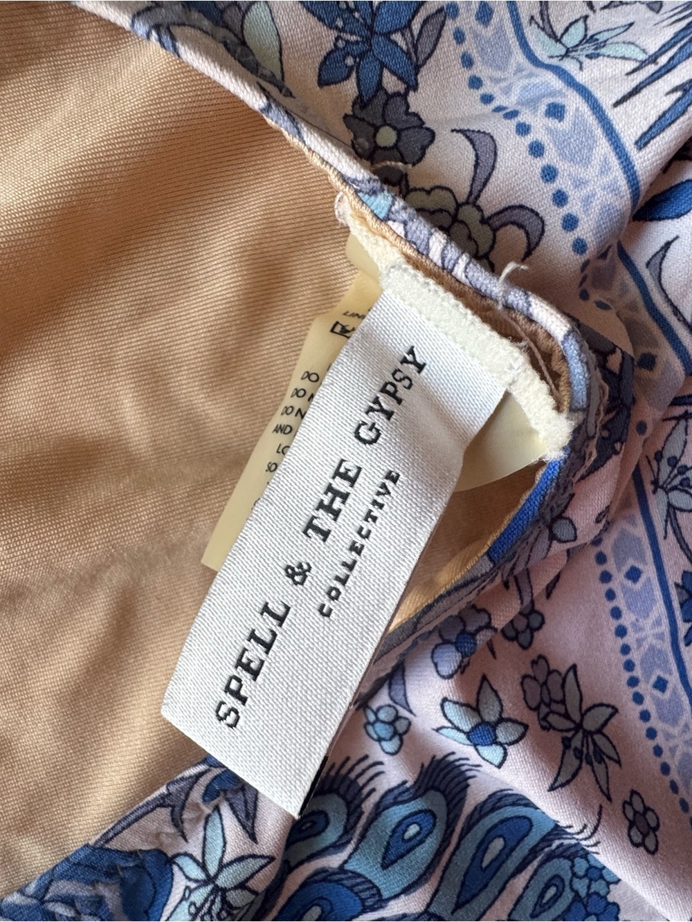 Spell & Gypsy One-Piece Swimsuit in Cream and Blue Floral - Picture 5 of 6